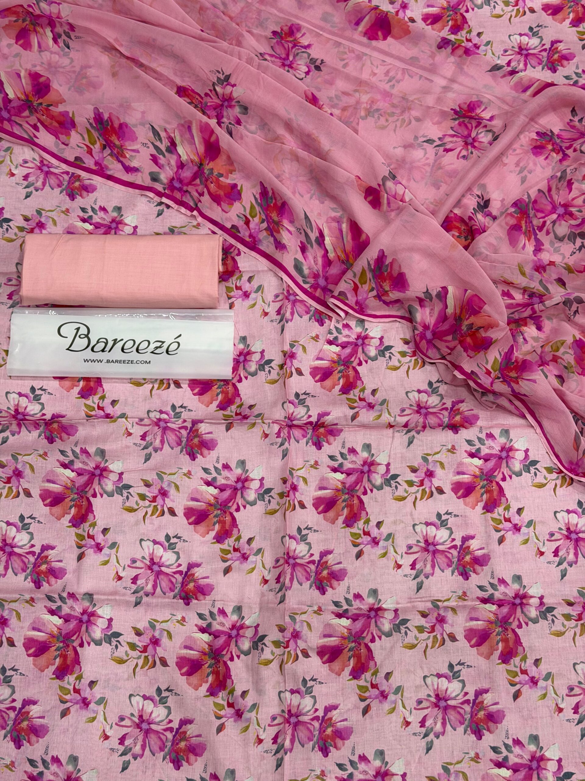 bareeze 3pc printed lawn