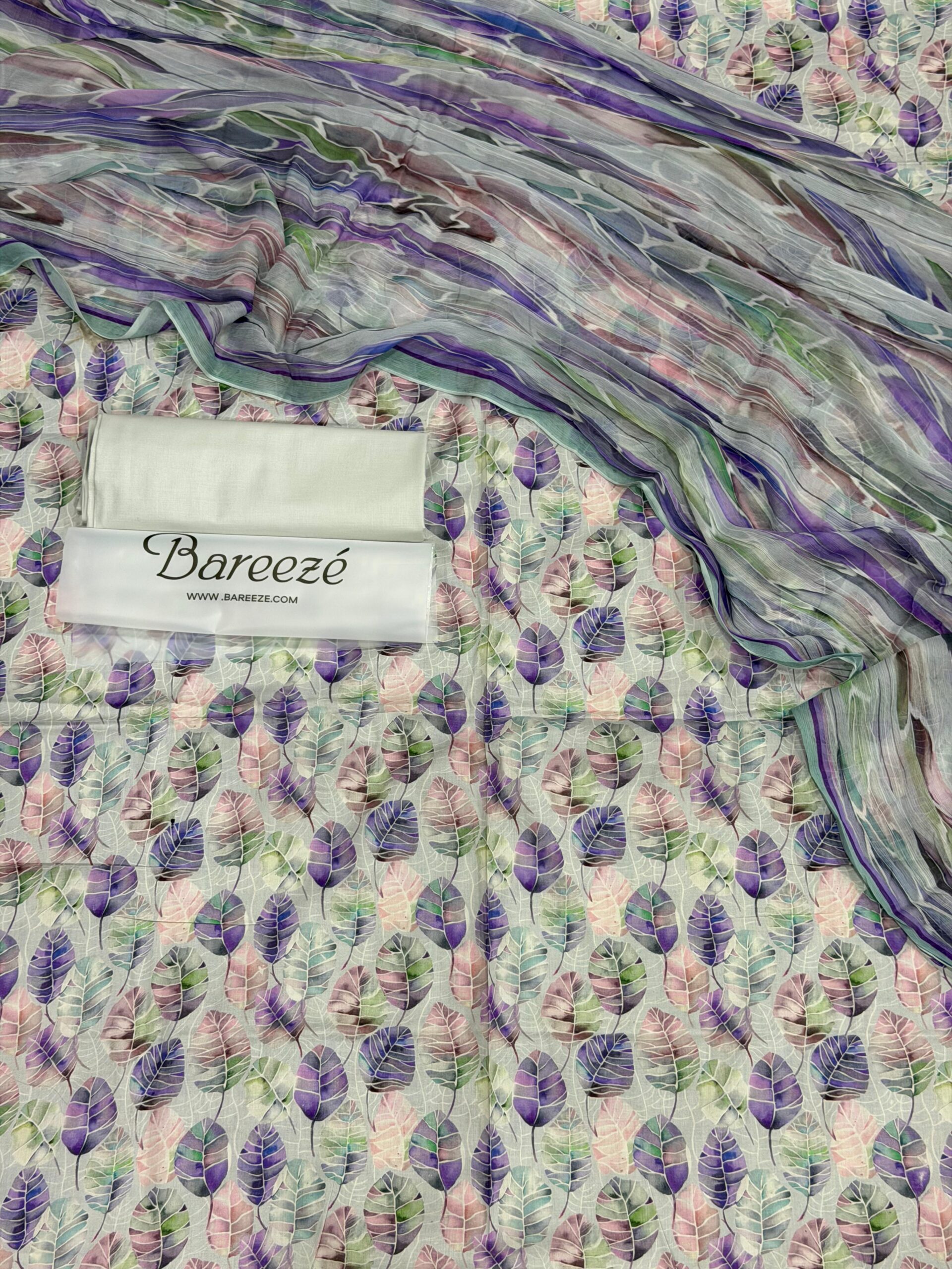 bareeze 3pc printed lawn